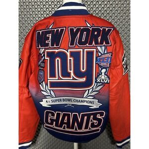 Pro Standard NFL New York Giants Remix Varsity Blue/Red Jacket Size Medium NWT